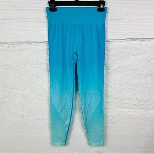 PINK Victoria’s SECRET seamless blue ombre skinny yoga pants size medium